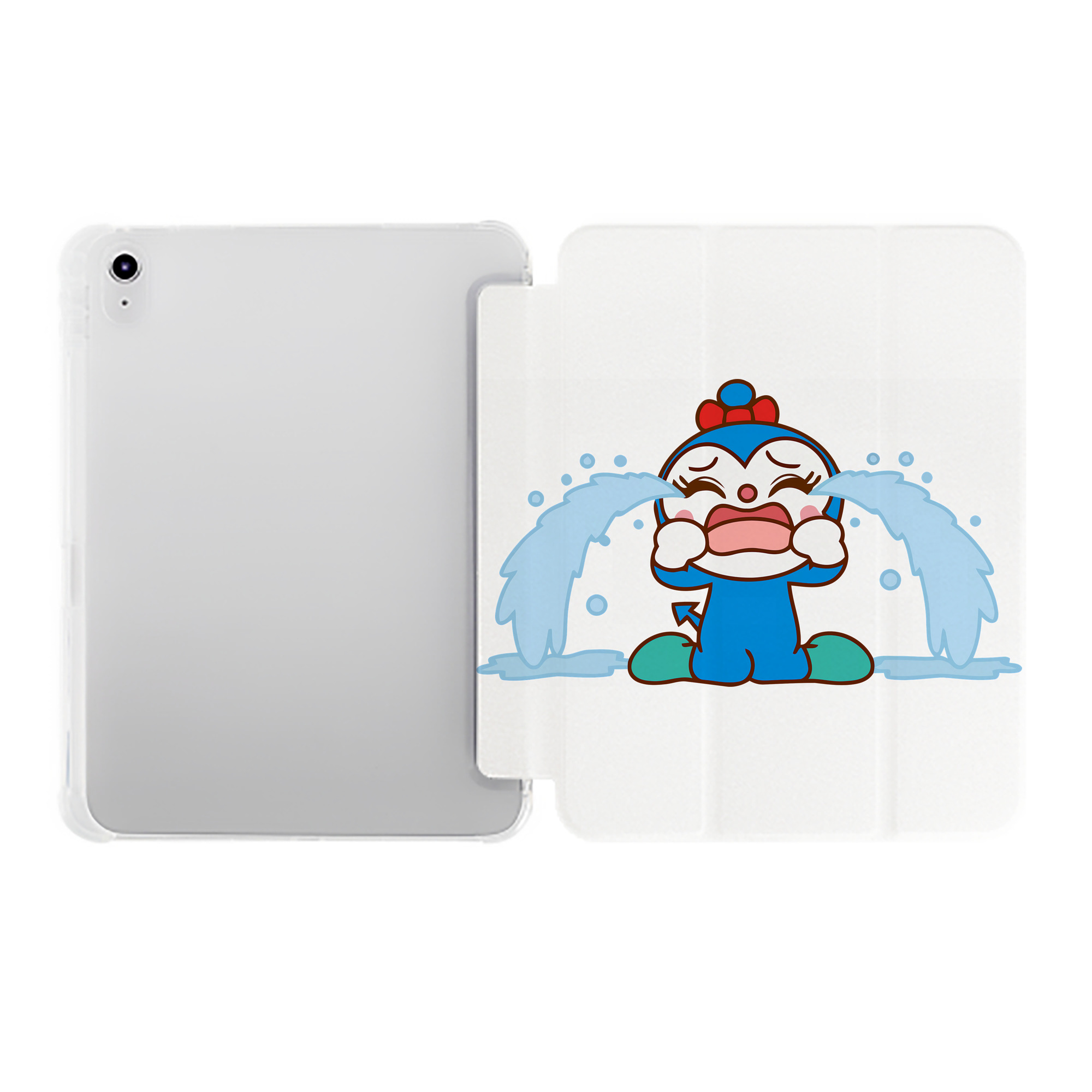 （画像用） アンパンマン Anpanman IPad ケース ペン収納付き 三つ折りスタンド PUレザー×シリコン 対応機種9.5/10.5/10.9インチ
